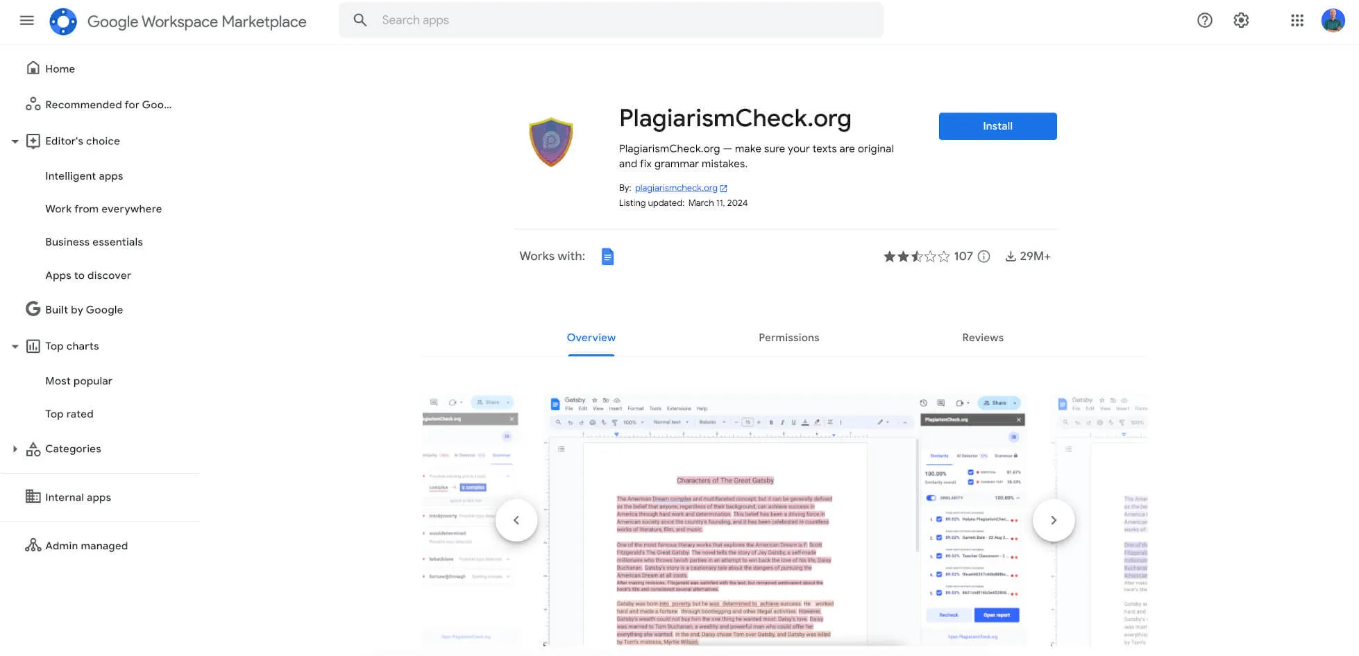 how to check for plagiarism on google docs
