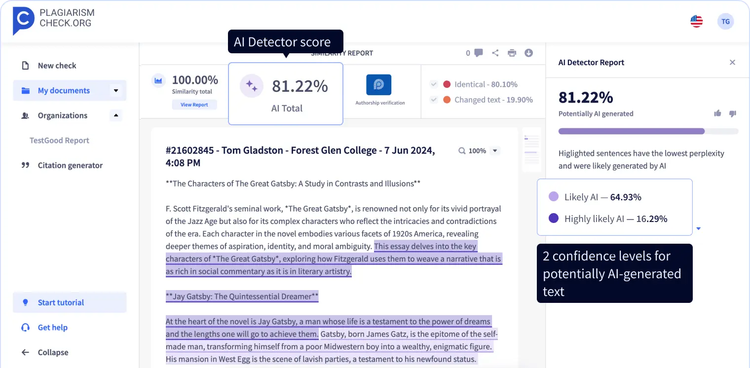 Detect AI content with high accuracy