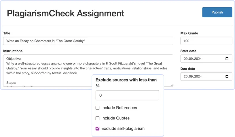 Easy PlagiarsimCheck integration setup in Brightspace