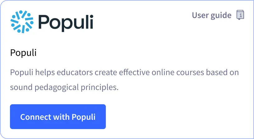 Easy connection with Populi