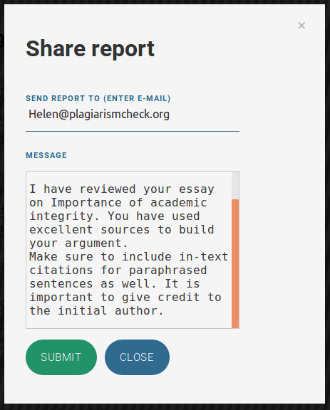 How to use plagiarism check report