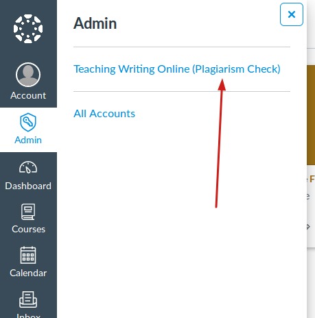 Plagiarism check Canvas integration for admins