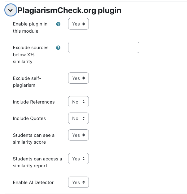 PlagiarismCheck plugin for Moodle