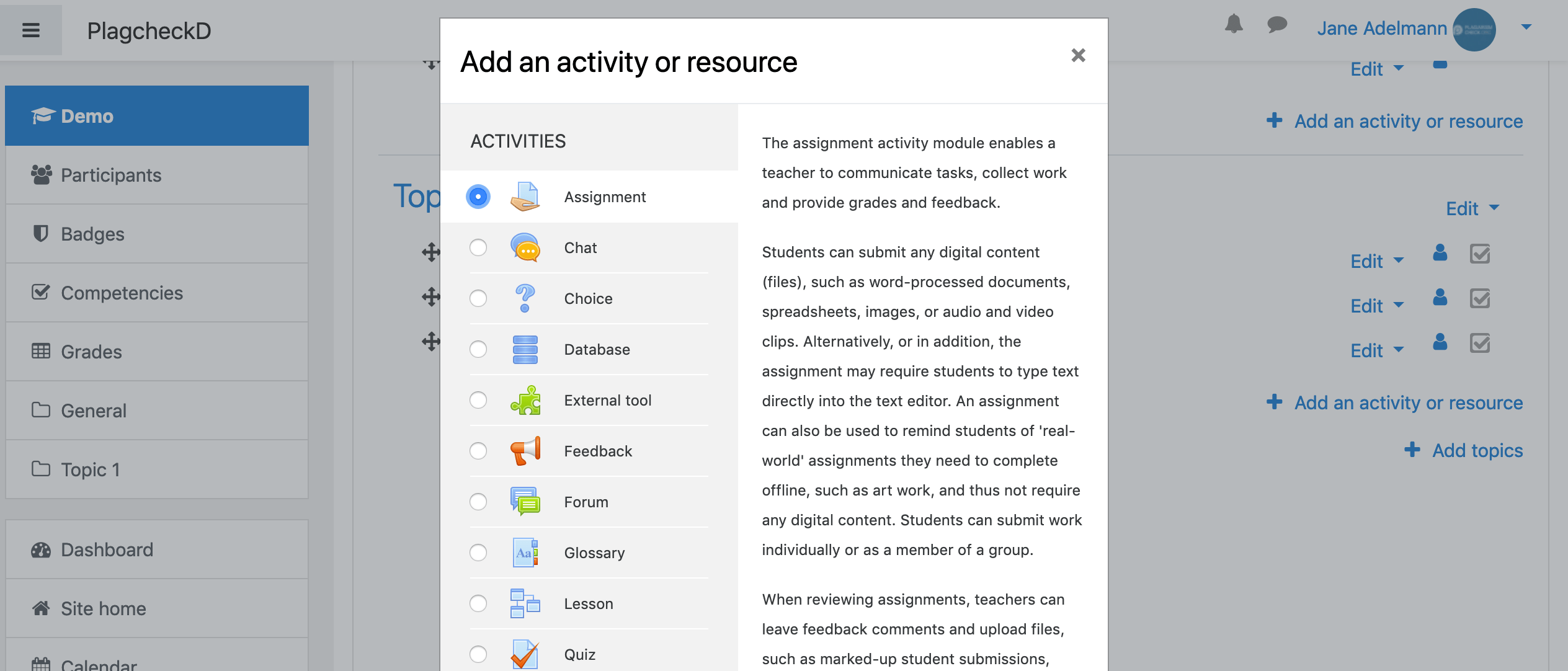 Moodle plugins picture