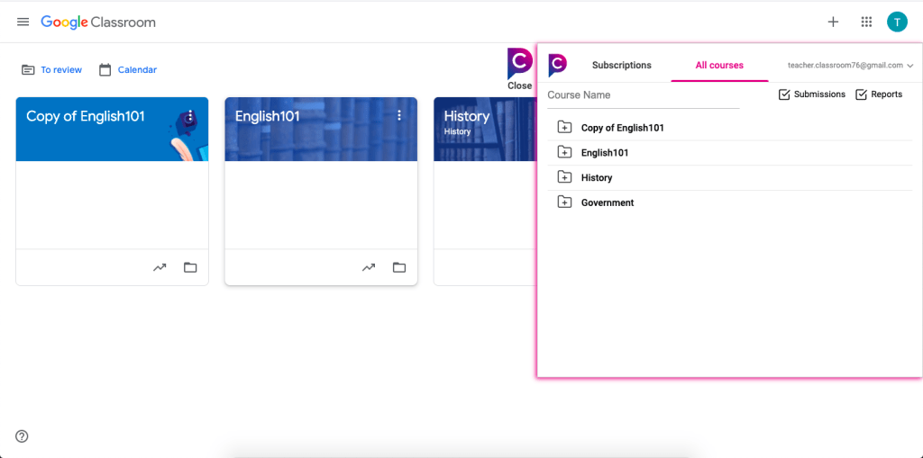 Google Classroom plagiarism checker