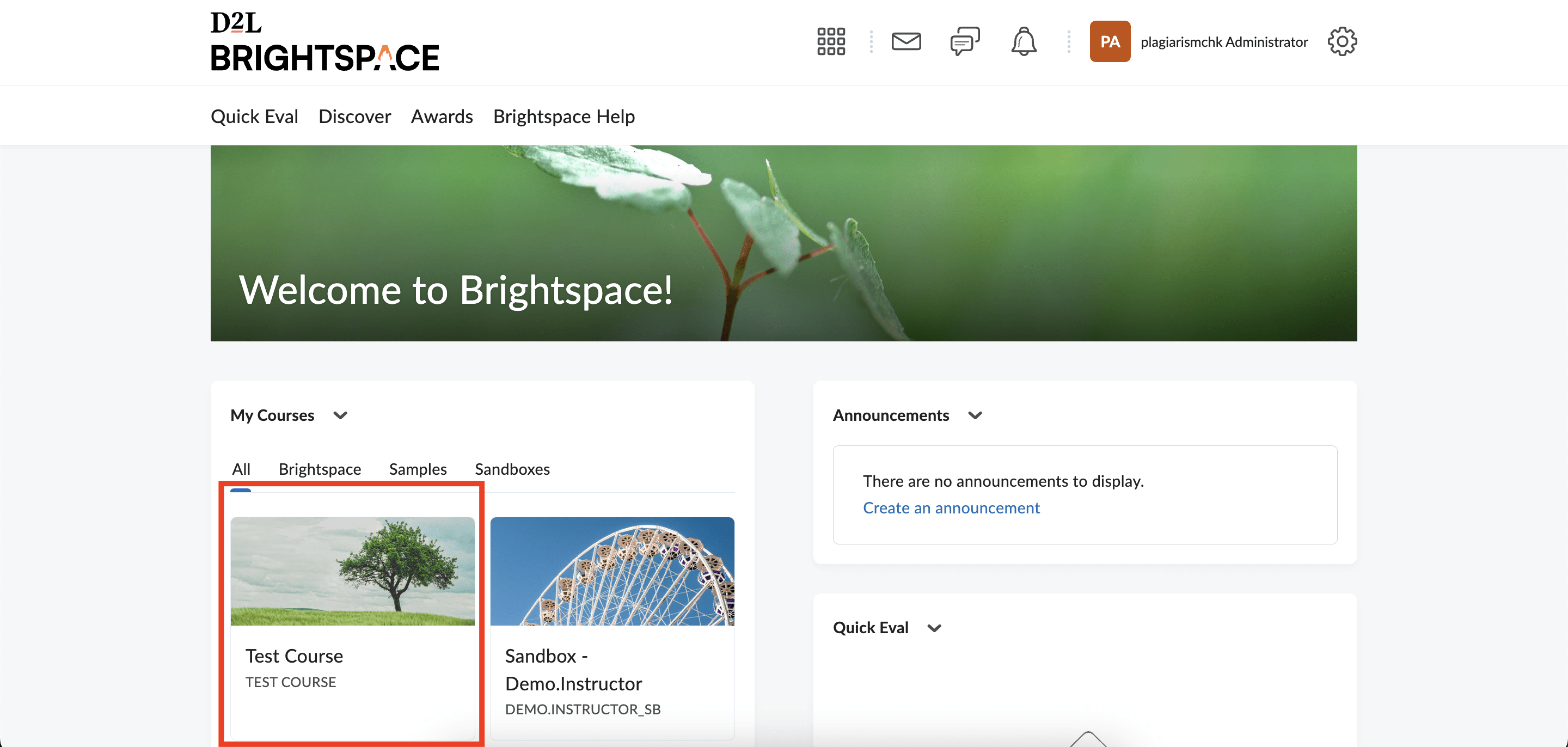 How to use PlagiarismCheck.org on Brightspace