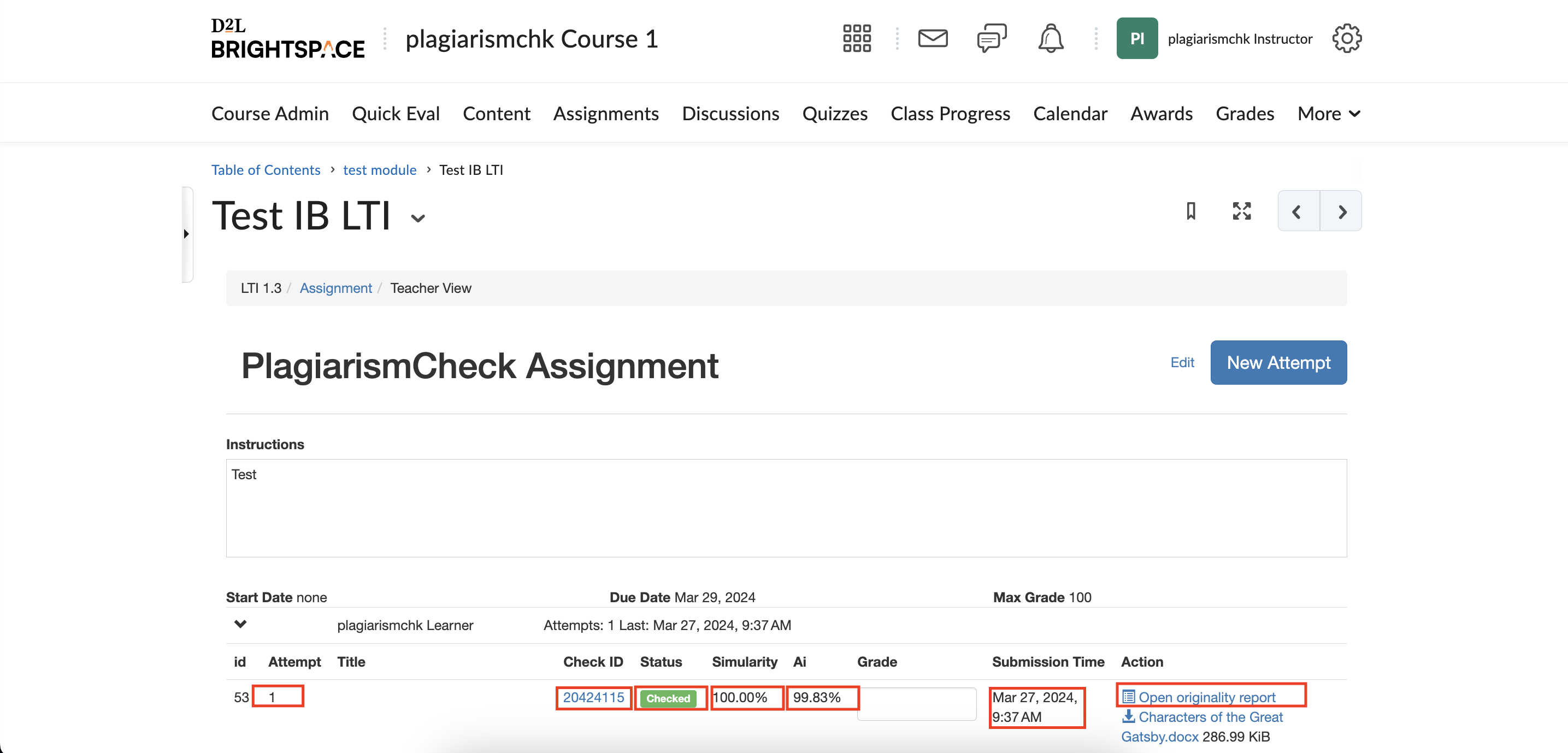 How to see submissions Brightspace