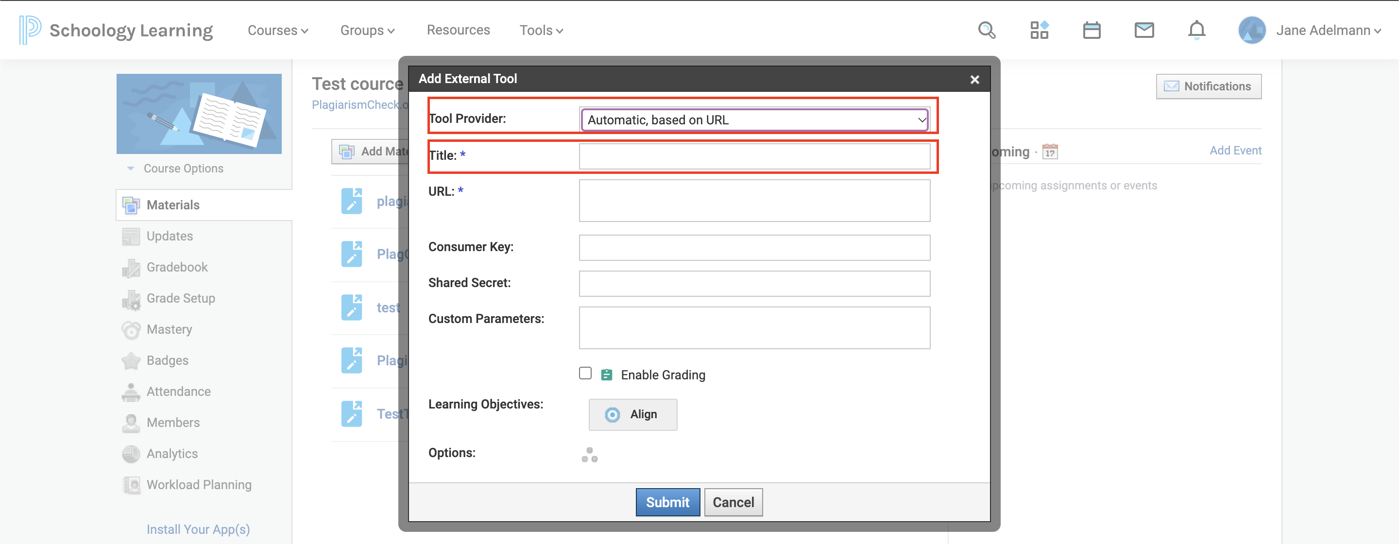 How to use Schoology integration 