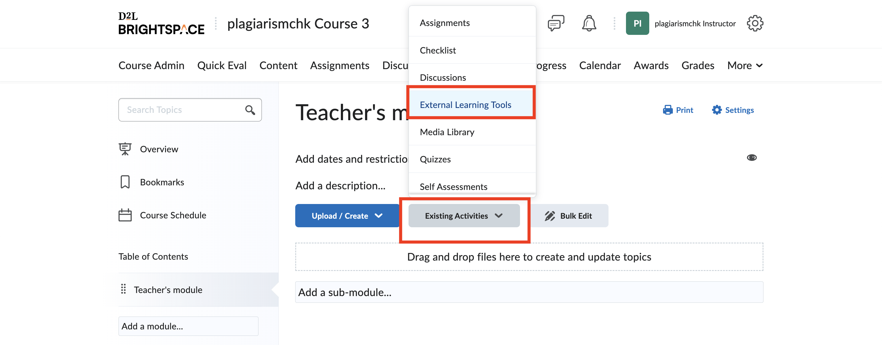 How to use PlagiarismCheck.org on Brightspace