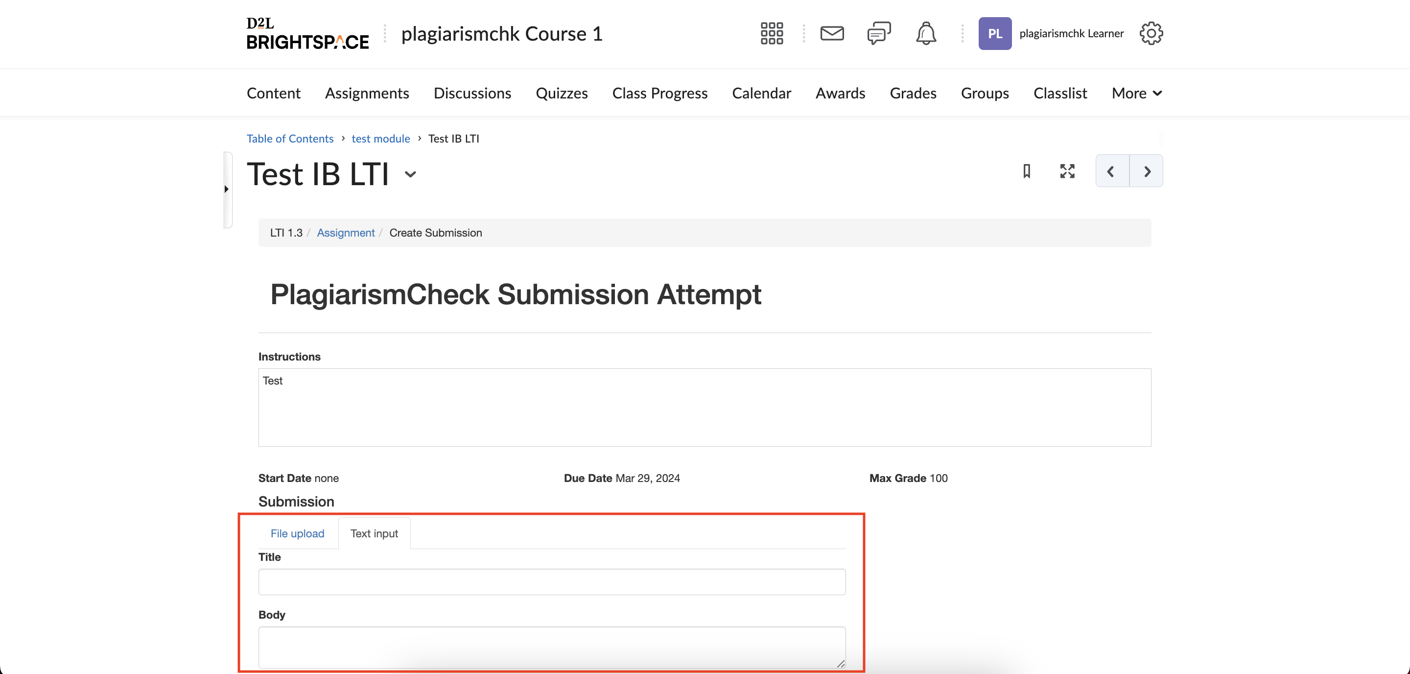 How to submit assignments to Brightspace