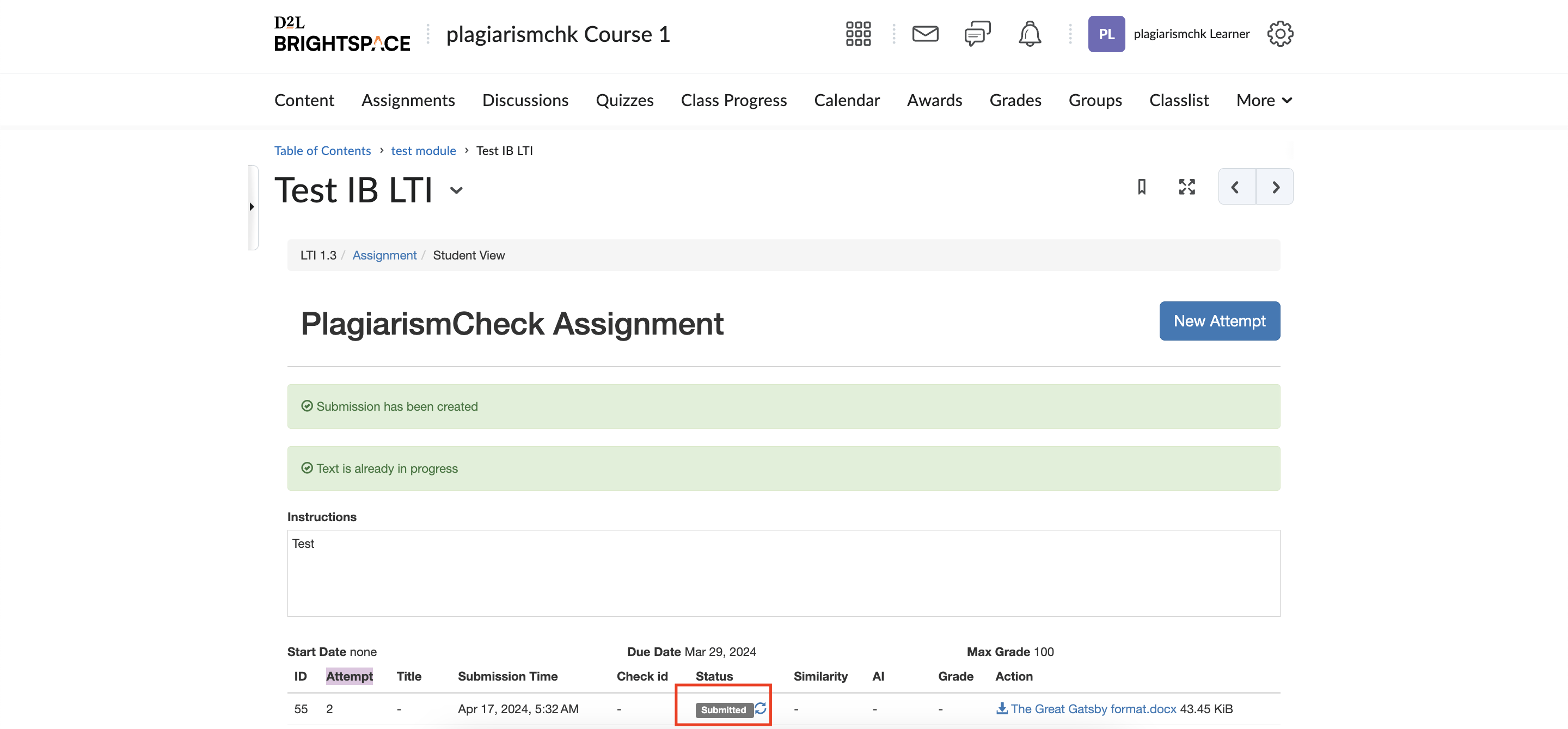 How to submit assignments to Brightspace