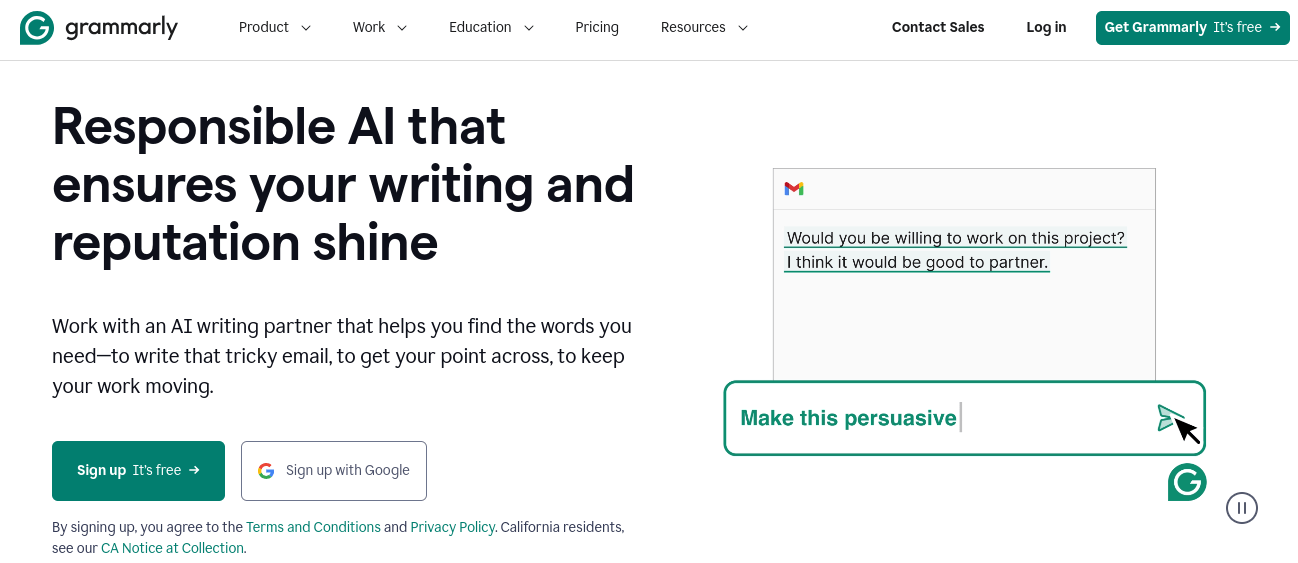 AI writing assistant