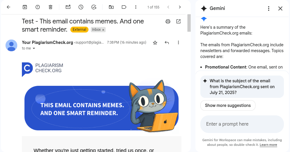 Gemini on Gmail