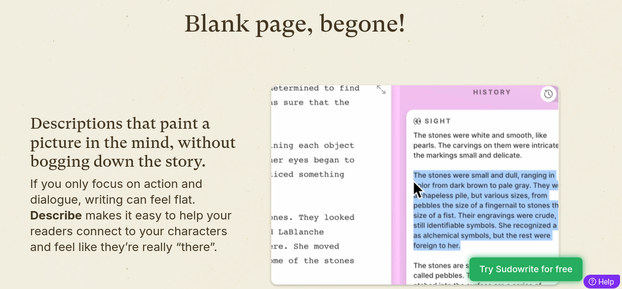 best AI tools: Sudowrite