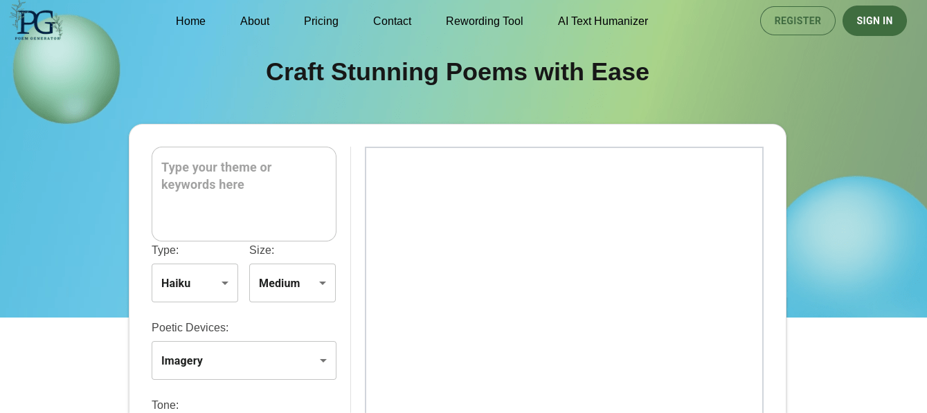 how to generate poem with AI