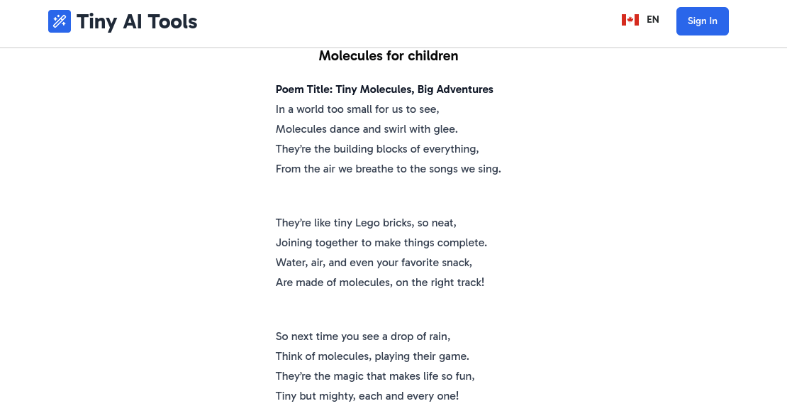 poem AI generator